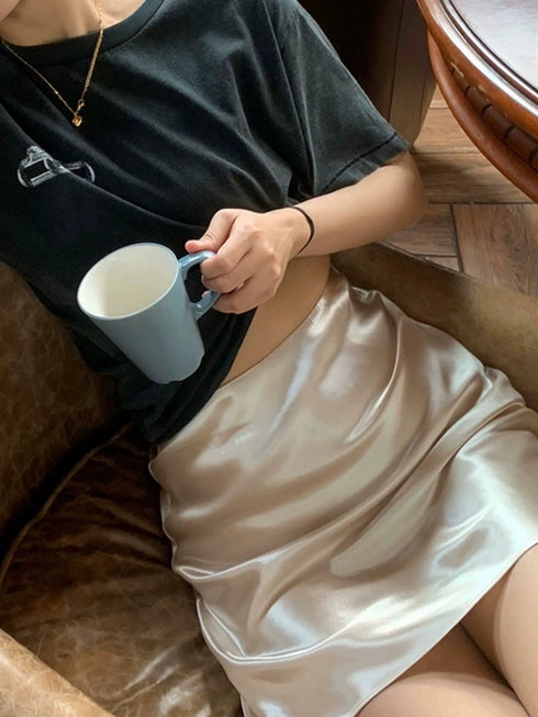 Satin Short Mini Skirts